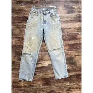 Vintage Calvin Klein Jeans Womens Size 10 Paint Splatter Distressed Denim